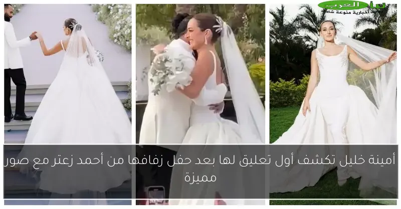 أمينة خليل تكشف أول تعليق لها بعد حفل زفافها من أحمد زعتر مع صور مميزة