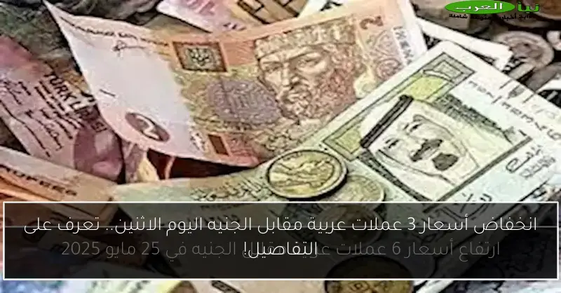 انخفاض أسعار 3 عملات عربية مقابل الجنيه اليوم الاثنين.. تعرف على التفاصيل!