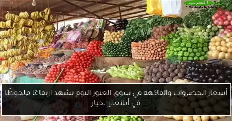 أسعار الخضروات والفاكهة في سوق العبور اليوم تشهد ارتفاعًا ملحوظًا في أسعار الخيار