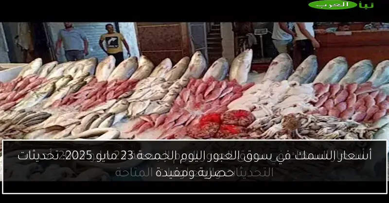 أسعار السمك في سوق العبور اليوم الجمعة 23 مايو 2025: تحديثات حصرية ومفيدة