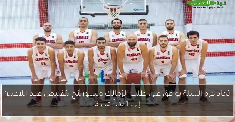 اتحاد كرة السلة يوافق على طلب الزمالك وسبورتنج بتقليص عدد اللاعبين إلى 1 بدلاً من 3