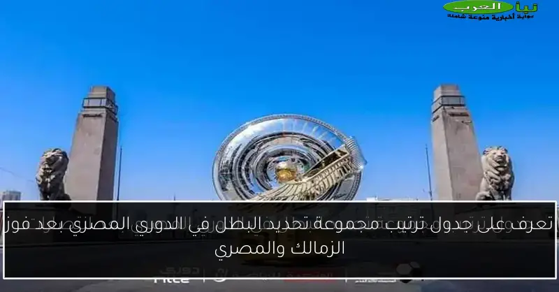 تعرف على جدول ترتيب مجموعة تحديد البطل في الدوري المصري بعد فوز الزمالك والمصري