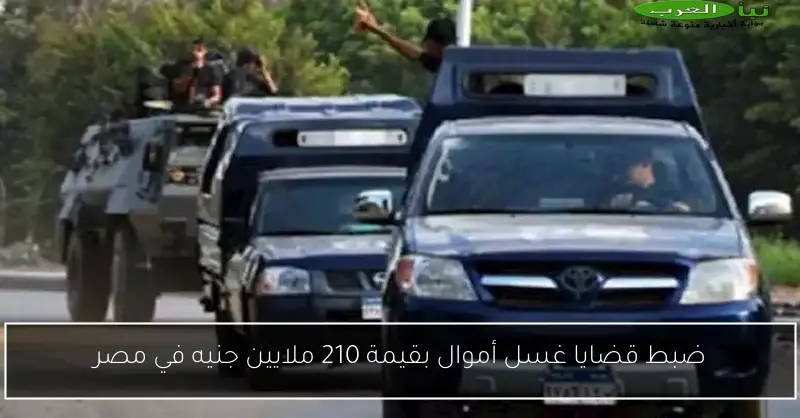 ضبط قضايا غسل أموال بقيمة 210 ملايين جنيه في مصر