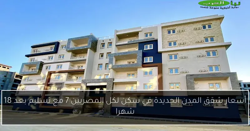 أسعار شقق المدن الجديدة في سكن لكل المصريين 7 مع تسليم بعد 18 شهرا