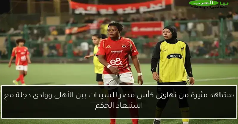 مشاهد مثيرة من نهائي كأس مصر للسيدات بين الأهلي ووادي دجلة مع استبعاد الحكم