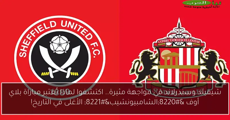 شيفيلد وسندرلاند في مواجهة مثيرة.. اكتشفوا لماذا تُعتبر مباراة بلاي أوف “الشامبيونشيب” الأغلى في التاريخ!