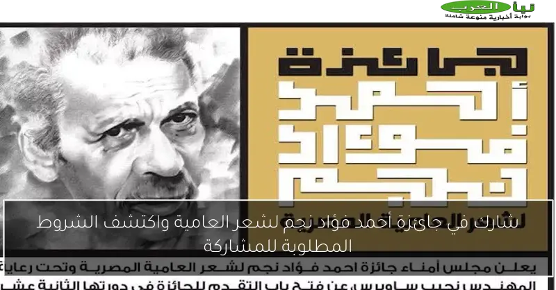 شارك في جائزة أحمد فؤاد نجم لشعر العامية واكتشف الشروط المطلوبة للمشاركة