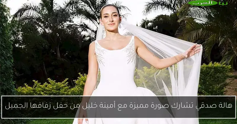 هالة صدقي تشارك صورة مميزة مع أمينة خليل من حفل زفافها الجميل