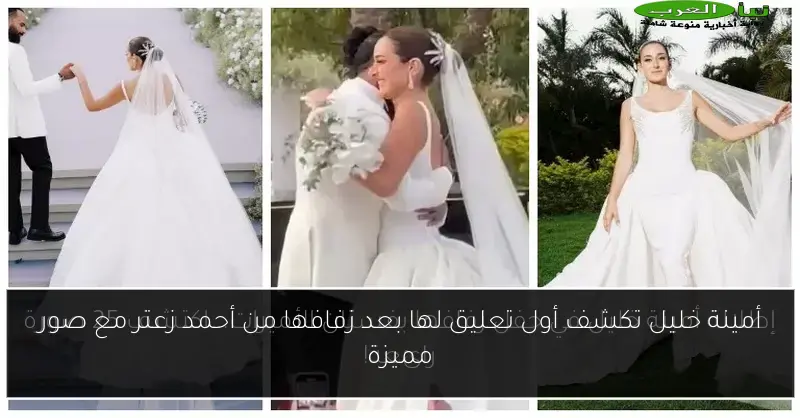 أمينة خليل تكشف أول تعليق لها بعد زفافها من أحمد زعتر مع صور مميزة