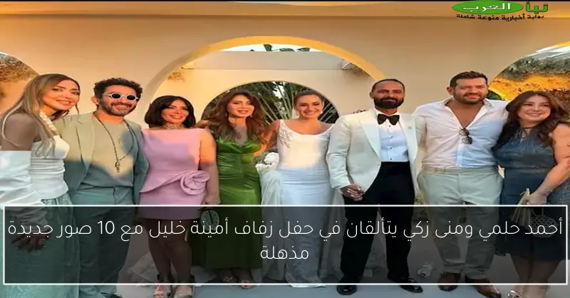 أحمد حلمي ومنى زكي يتألقان في حفل زفاف أمينة خليل مع 10 صور جديدة مذهلة