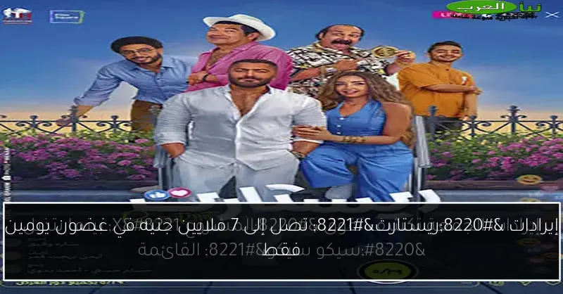 إيرادات “ريستارت” تصل إلى 7 ملايين جنيه في غضون يومين فقط