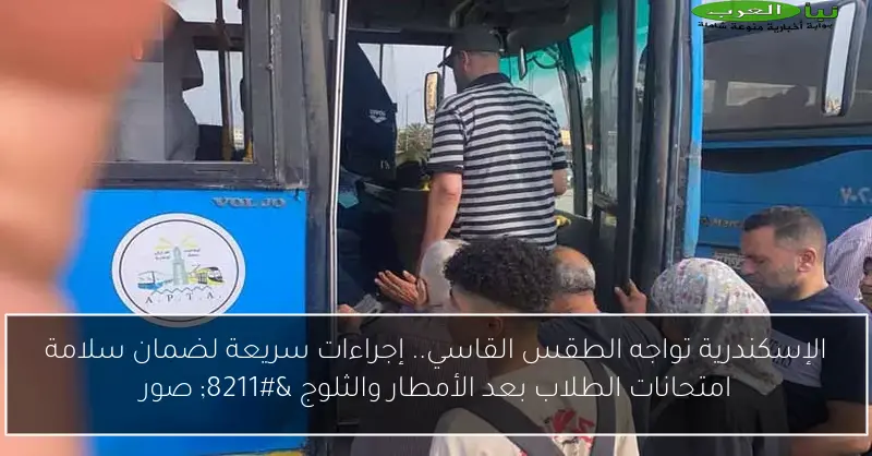 الإسكندرية تواجه الطقس القاسي.. إجراءات سريعة لضمان سلامة امتحانات الطلاب بعد الأمطار والثلوج – صور