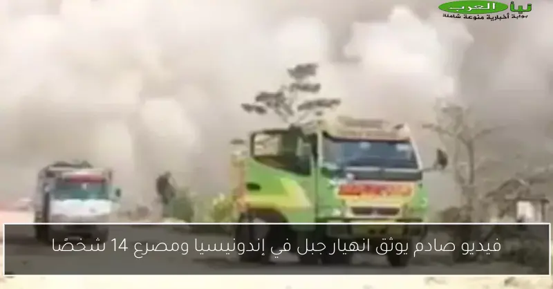 فيديو صادم يوثق انهيار جبل في إندونيسيا ومصرع 14 شخصًا