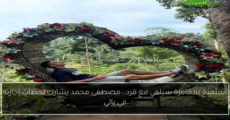 استمتع بمغامرة سيلفي مع قرد.. مصطفى محمد يشارك لحظات إجازته في بالي