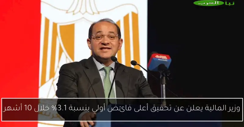وزير المالية يعلن عن تحقيق أعلى فائض أولي بنسبة 3.1% خلال 10 أشهر