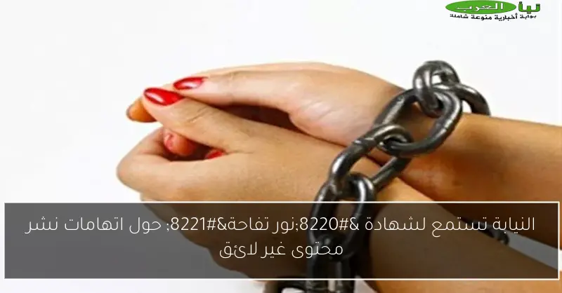 النيابة تستمع لشهادة “نور تفاحة” حول اتهامات نشر محتوى غير لائق