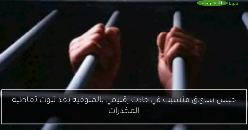 حبس سائق متسبب في حادث إقليمي بالمنوفية بعد ثبوت تعاطيه المخدرات