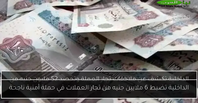 الداخلية تضبط 6 ملايين جنيه من تجار العملات في حملة أمنية ناجحة