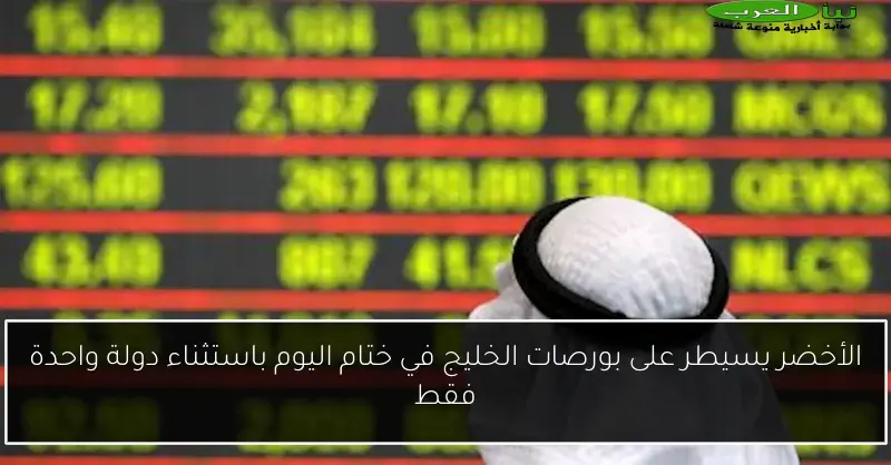 الأخضر يسيطر على بورصات الخليج في ختام اليوم باستثناء دولة واحدة فقط