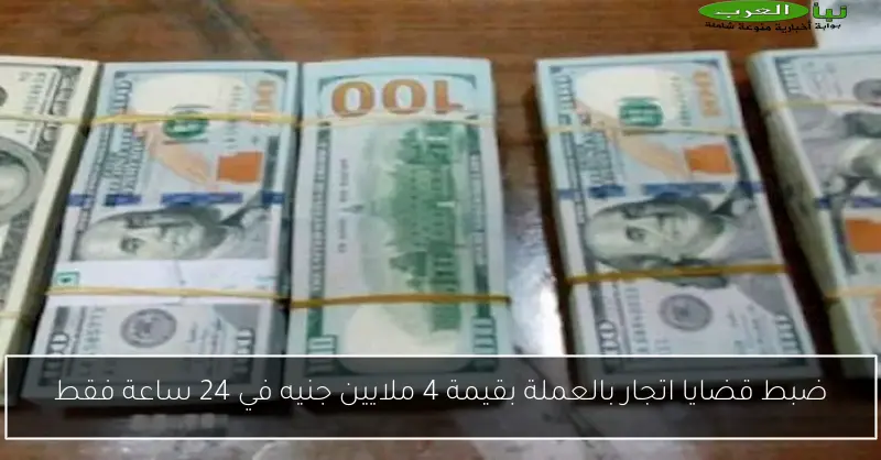 ضبط قضايا اتجار بالعملة بقيمة 4 ملايين جنيه في 24 ساعة فقط