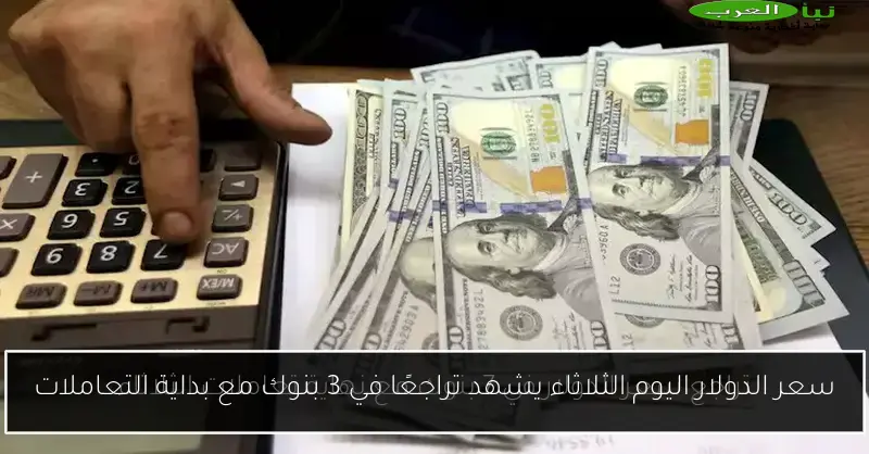 سعر الدولار اليوم الثلاثاء يشهد تراجعًا في 3 بنوك مع بداية التعاملات