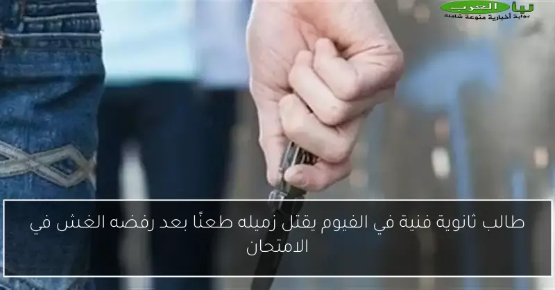 طالب ثانوية فنية في الفيوم يقتل زميله طعنًا بعد رفضه الغش في الامتحان