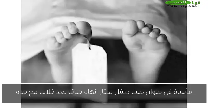 مأساة في حلوان حيث طفل يختار إنهاء حياته بعد خلاف مع جده