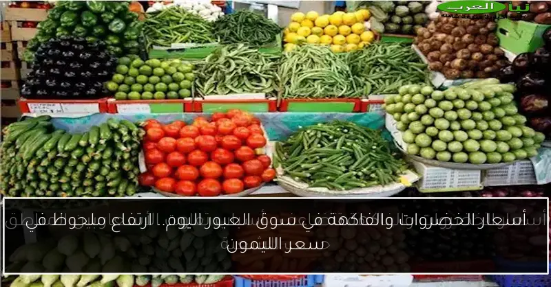 أسعار الخضروات والفاكهة في سوق العبور اليوم.. ارتفاع ملحوظ في سعر الليمون