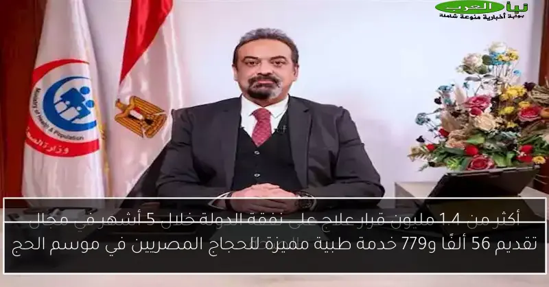 تقديم 56 ألفًا و779 خدمة طبية مميزة للحجاج المصريين في موسم الحج