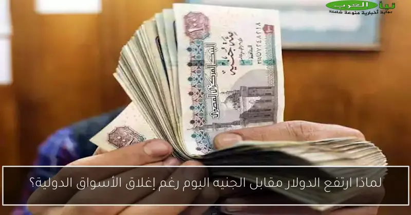 لماذا ارتفع الدولار مقابل الجنيه اليوم رغم إغلاق الأسواق الدولية؟