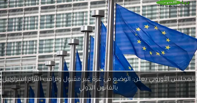 المجلس الأوروبي يعلن: الوضع في غزة غير مقبول ونراقب التزام إسرائيل بالقانون الدولي