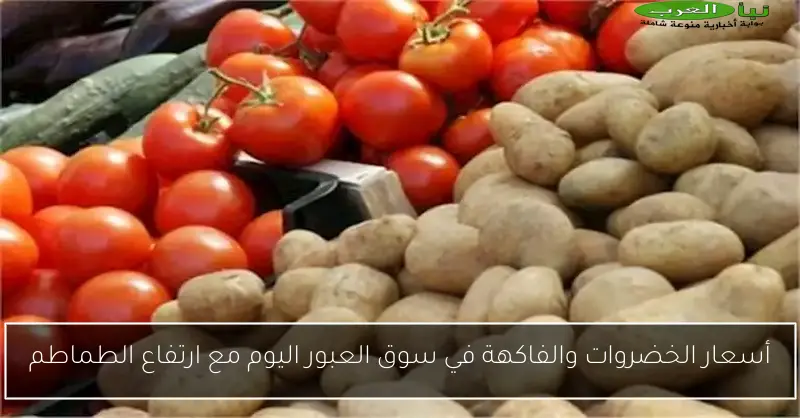 أسعار الخضروات والفاكهة في سوق العبور اليوم مع ارتفاع الطماطم