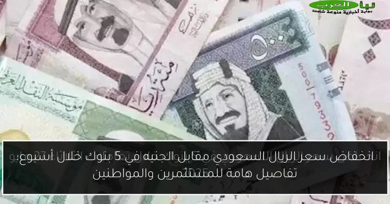 انخفاض سعر الريال السعودي مقابل الجنيه في 5 بنوك خلال أسبوع: تفاصيل هامة للمستثمرين والمواطنين