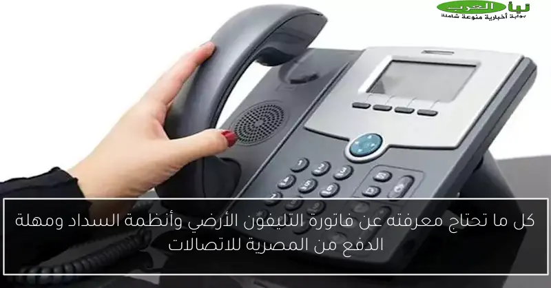 كل ما تحتاج معرفته عن فاتورة التليفون الأرضي وأنظمة السداد ومهلة الدفع من المصرية للاتصالات
