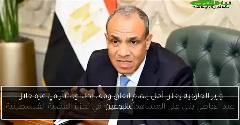 وزير الخارجية يعلن أمل إتمام اتفاق وقف إطلاق النار في غزة خلال أسبوعين