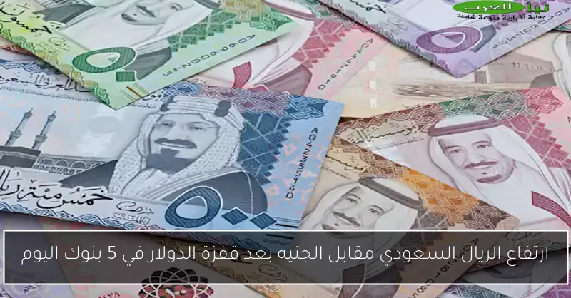 ارتفاع الريال السعودي مقابل الجنيه بعد قفزة الدولار في 5 بنوك اليوم