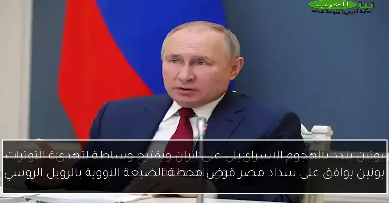 بوتين يوافق على سداد مصر قرض محطة الضبعة النووية بالروبل الروسي