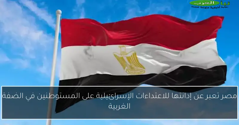 مصر تعبر عن إدانتها للاعتداءات الإسرائيلية على المستوطنين في الضفة الغربية