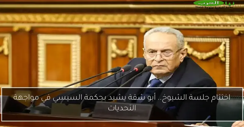 اختتام جلسة الشيوخ.. أبو شقة يشيد بحكمة السيسي في مواجهة التحديات