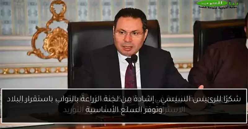 شكرًا للرئيس السيسي.. إشادة من لجنة الزراعة بالنواب باستقرار البلاد وتوفر السلع الأساسية