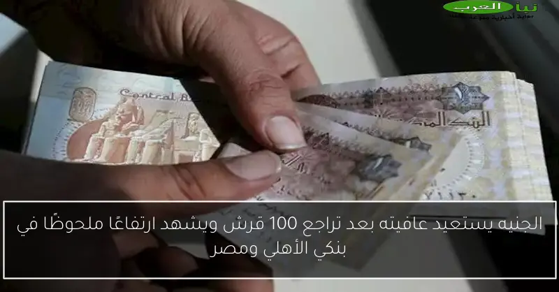 الجنيه يستعيد عافيته بعد تراجع 100 قرش ويشهد ارتفاعًا ملحوظًا في بنكي الأهلي ومصر