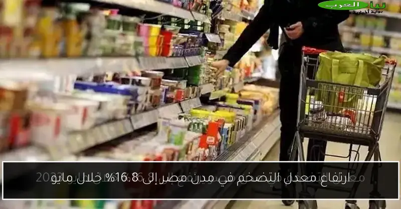 ارتفاع معدل التضخم في مدن مصر إلى 16.8% خلال مايو
