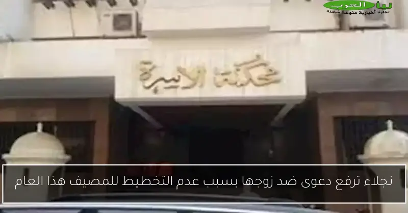 نجلاء ترفع دعوى ضد زوجها بسبب عدم التخطيط للمصيف هذا العام