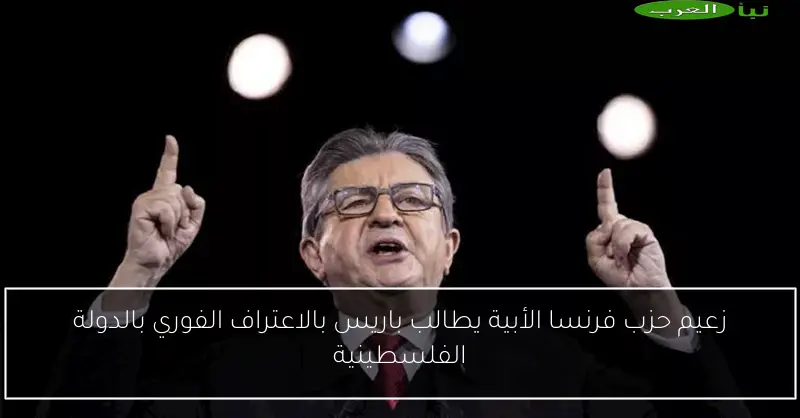 زعيم حزب فرنسا الأبية يطالب باريس بالاعتراف الفوري بالدولة الفلسطينية