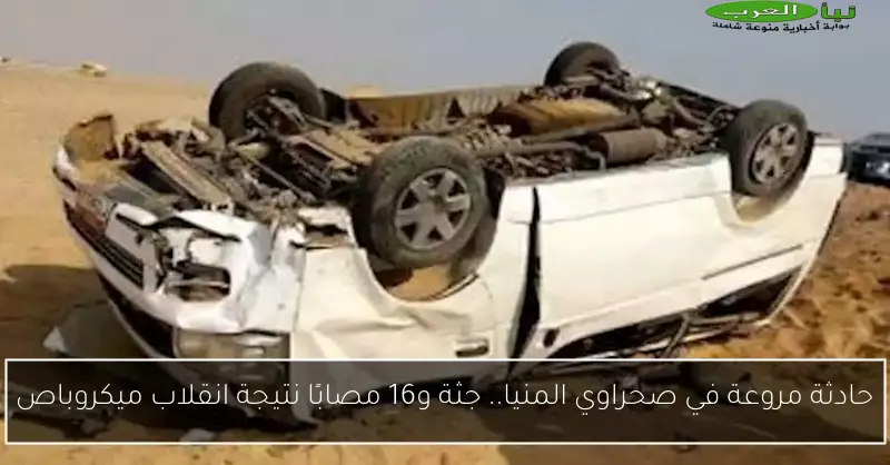 حادثة مروعة في صحراوي المنيا.. جثة و16 مصابًا نتيجة انقلاب ميكروباص