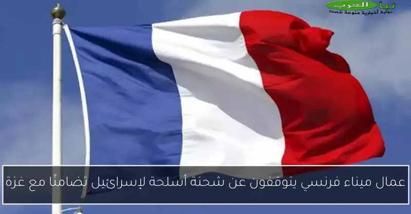 عمال ميناء فرنسي يتوقفون عن شحنة أسلحة لإسرائيل تضامنًا مع غزة