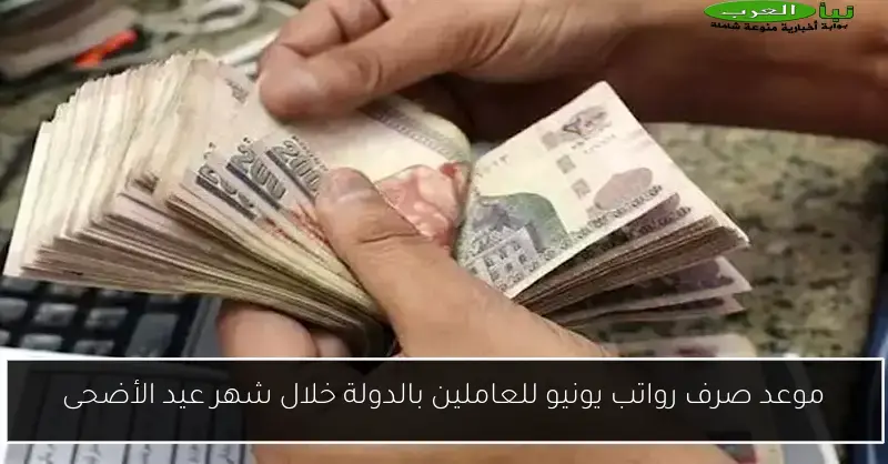 موعد صرف رواتب يونيو للعاملين بالدولة خلال شهر عيد الأضحى