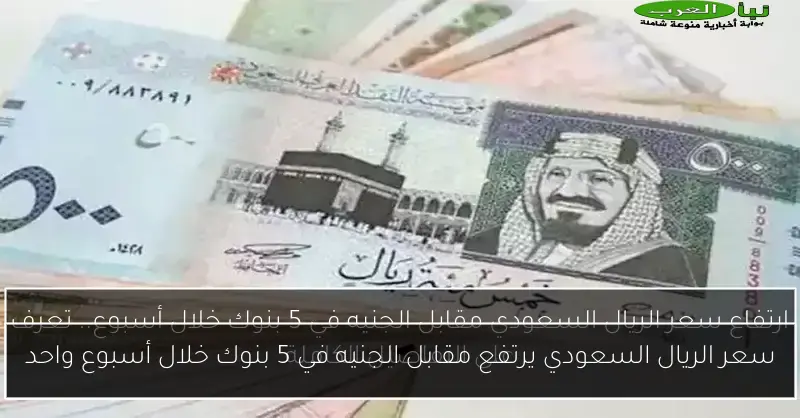 سعر الريال السعودي يرتفع مقابل الجنيه في 5 بنوك خلال أسبوع واحد