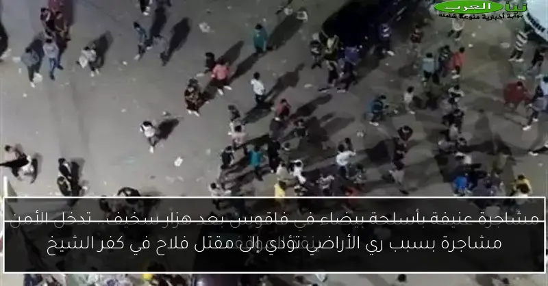 مشاجرة بسبب ري الأراضي تؤدي إلى مقتل فلاح في كفر الشيخ
