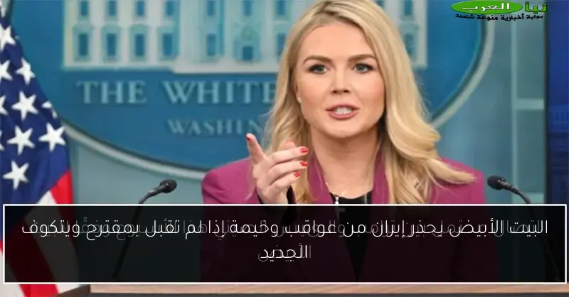 البيت الأبيض يحذر إيران من عواقب وخيمة إذا لم تقبل بمقترح ويتكوف الجديد